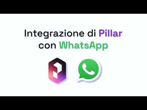 Tutto in un' app: Pillar + WhatsApp