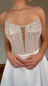 3.5K views · 24 reactions | We're getting up close to some of our favorite gowns to show off the stunning details in the bodice  Which is your favorite? #weddingdress #weddingdressshopping #weddinginspo #offtherackbridal #bridal | Bridal Gallery Sioux Falls | Facebook