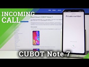 Cubot Note 7 - Presentation of Incoming Call Screen