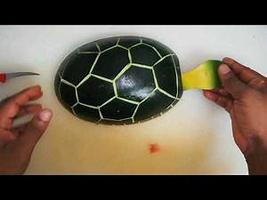 How to make easy watermelon carving | watermelon turtle | fruit carving for beginners |carving