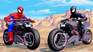 BROTHERS SPIDERMAN Chasing HULK in the Spider Car + Funny moments with Disney Pixar Cars 3