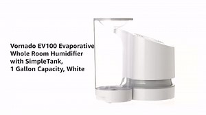 Vornado EV100 Evaporative Whole Room Humidifier with SimpleTank, Easy-Fill, 1 Gallon Capacity, 2 Speeds, Electronic Humidistat, Antimicrobial Treated Wick, Perfect for Home, Bedroom, and Living Room
