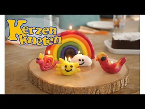 Kerzen kneten - Basteln und Kerzen machen mit Kindern - Kinder Geburtstag Beschäftigung Ideen - DIY