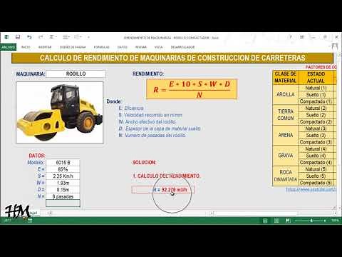 EXCEL for Machinery Performance: ROLLER | #HebMERMA
