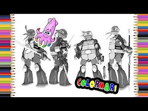 Ninja Turtles TMNT Coloring Book Pages for Kids Episode 49