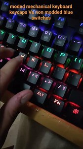 moded vs non modded mechanical keyboard sound test #keyboard