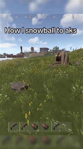 Solo snowball to aks #rust #rustgame #rustgameplay #rustclips #rustsolo