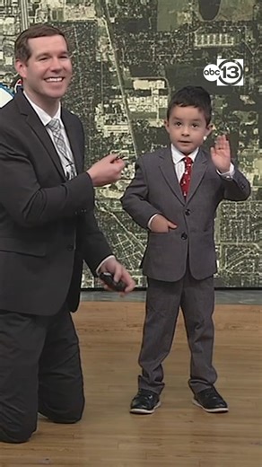 A meteorologist in the making! Meteorologist Tristian is already forecasting at 5-years-old, he made his debut today on ABC13's Weather Now show. | ABC13 Houston