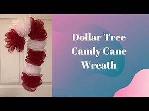How To Make a Dollar Tree Candy Cane Wreath with Creative Wreaths and Flowers