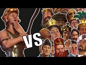 Civ 6 | 1 Macedon Vs ALL 49 CIVS - Perma War TSL Challenge (#1 Deity Macedon Civilization VI)