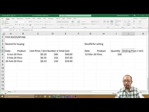 Excel Tutorial - FIFO Accounting Part 1 (First In First Out)