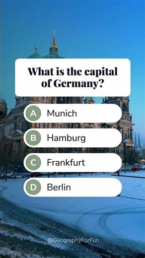 Do you know what the capital of Germany is? 🤔