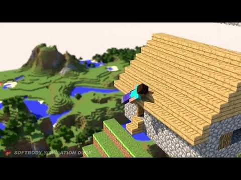 Steve from Minecraft Falling (with Cartoon SFX)