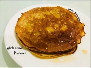 Whole Wheat Pancake Recipe - How to Make Easy Pancakes without Milk and Baking Powder