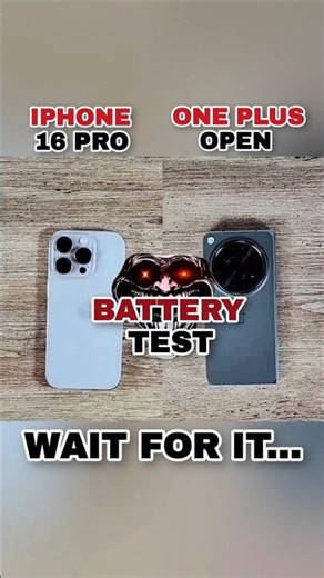 ⚡💥IPHONE 16 PRO VS ONE PLUS OPEN BATTERY TEST🔋???