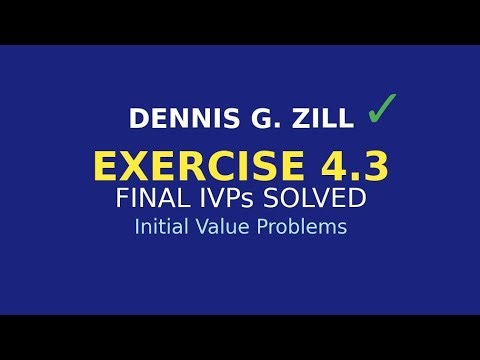 Dennis G. Zill Exercise 4.3 - Complementary Solutions (yc) Complete Guide | Differential Equations