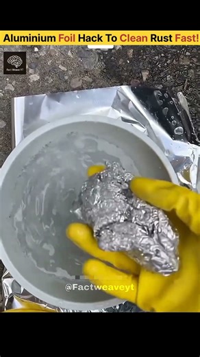 Aluminium Foil Hack to Clean Rust FAST! ⚡{Day 34} #facts