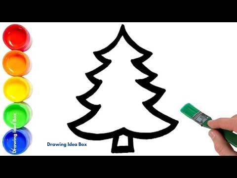 Drawing a Christmas Tree 🎄 | Festive Christmas Tree Drawing Ideas for Kids