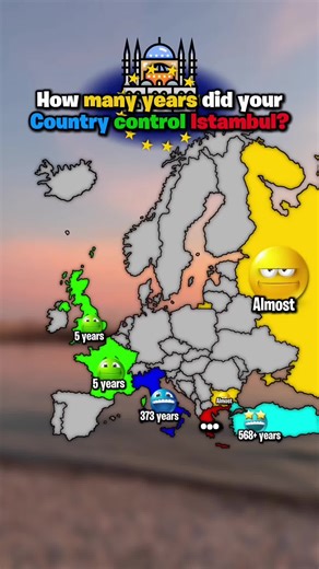 Final new map | How did many years did your country control istambul? #geography#maps#mapping#europe#zurichgeo