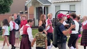 Ended our day of filming in Decorah with some Nordic Fest dancing! Luckily we have Emmy Fink, who is always ready to try something new! | John McGivern's Main Streets