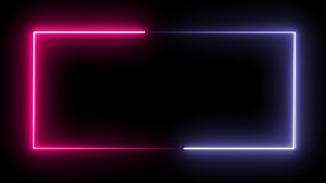 Download Glowing blue and pink neon line box pattern for free