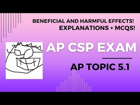 AP CSP Topic 5.1 - Beneficial and Harmful effects - Explanations and 5 MCQs!