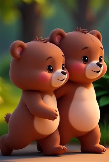 She Bear & He Bear Hug and Walk Together | Cute Love Story 🐻❤️ | Cartoon MrHero