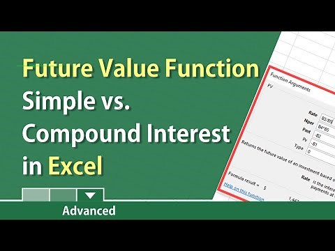 Future Value Function in Excel & Compound vs. Simple Interest explained by Chris Menard