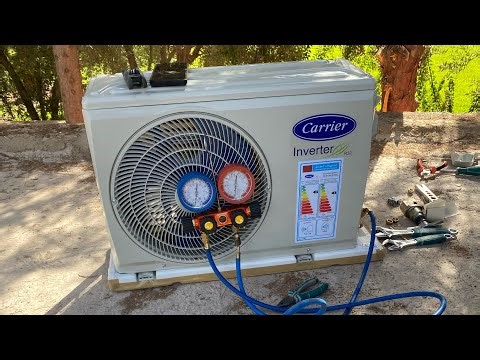 How to vacuum down an air conditioner step by step before opening the refrigerant #climatisation