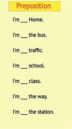 English Prepositions: Place and Time