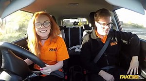 Fake Driving School - British ginger babe Ella Hughes gets her perfect pussy fucked during driving lesson