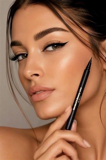 Waterproof Black Eyeliner for the Perfect Wing 🖤 #shorts