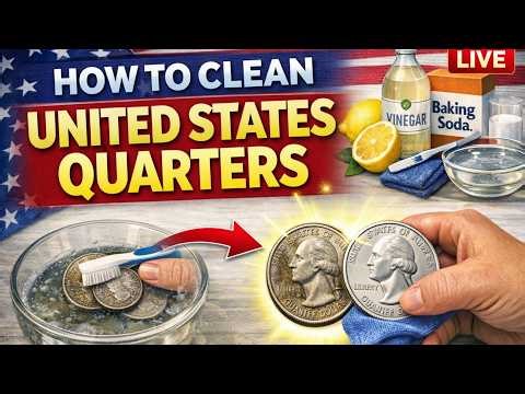🔴 LIVE – How To Clean United States Quarters Safely | Coin Cleaning Tips That Protect Value 💰🇺🇸