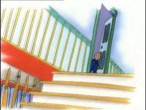 Caillou se queda levantado hasta tarde