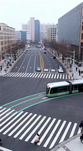 China has deployed autonomous trams that navigate cities by following painted lines on roads, eliminating the need for steel rails or overhead power wires. Using optical sensors and AI, the trams “read” the road like a self-driving vehicle. Key Facts: • Follow painted guidance lines, not rails • Use optical sensors and AI vision • No overhead wires required • Lower construction and maintenance costs • Flexible routes compared to traditional trams • Electric and low-emission • Already tested in m