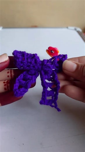 How To Make a Crochet Bow 🎀| Easy Beginner Tutorial Step by Step #crochetbow #shortsfeed #bebot #diy