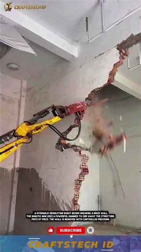 Hydraulic Demolition Robot | Precision Wall Breaking Machine #machine