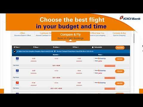 How to Compare & Book Flight Tickets Online through ICICI Bank