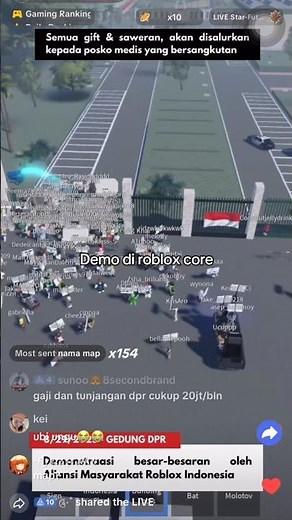 Demo di roblox udah tembus gedung DPR duluan.. #roblox #demodpr