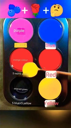 🫐🌹🤔A Colour Explosion 💥! Blue, Red & Yellow Vibes!#colours #shorts #colourmixing