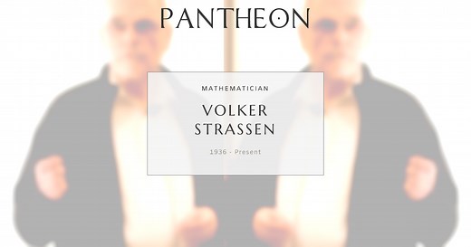 Volker Strassen Biography | Pantheon