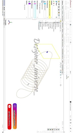 Spring in Solidworks #solidworkscam #solidworkstutorial #3ddesign #caddesigner #solidworks3d