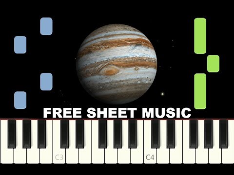 JUPITER from The Planets, Gustav Holst, EASY Piano Tutorial with free Sheet Music (pdf)