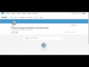 Prospect Tracking with Salesforce Leads : Quick Look Trailhead Answer #trailheadbadges