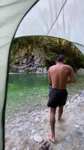 #morning #dive #spring #coldwater #nature #campingtent #swim #campinggoals