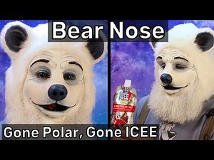 Bear Nose - Polar Bear - Foam Latex Prosthetic With Application Process - Special Effects Makeup