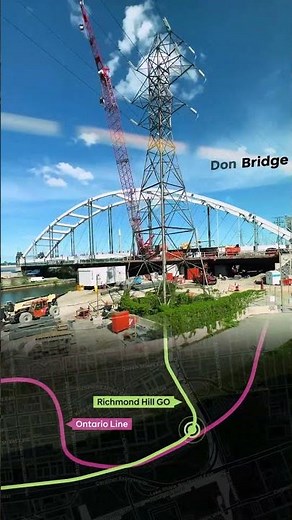 Ontario Line construction through the Don Valley