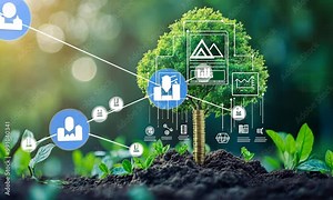 smart farming concept with smart farming technology in garden with smart farming system in smart home, smart farming