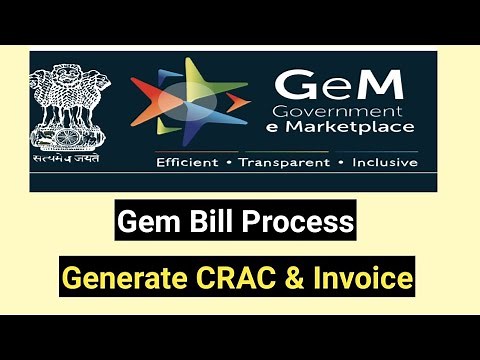 GeM II How to process bill in GeM II Generate Invoice and CRAC in GeM