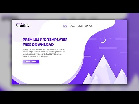 UI Design | Photoshop Tutorial | User Interface | Website Landing Page